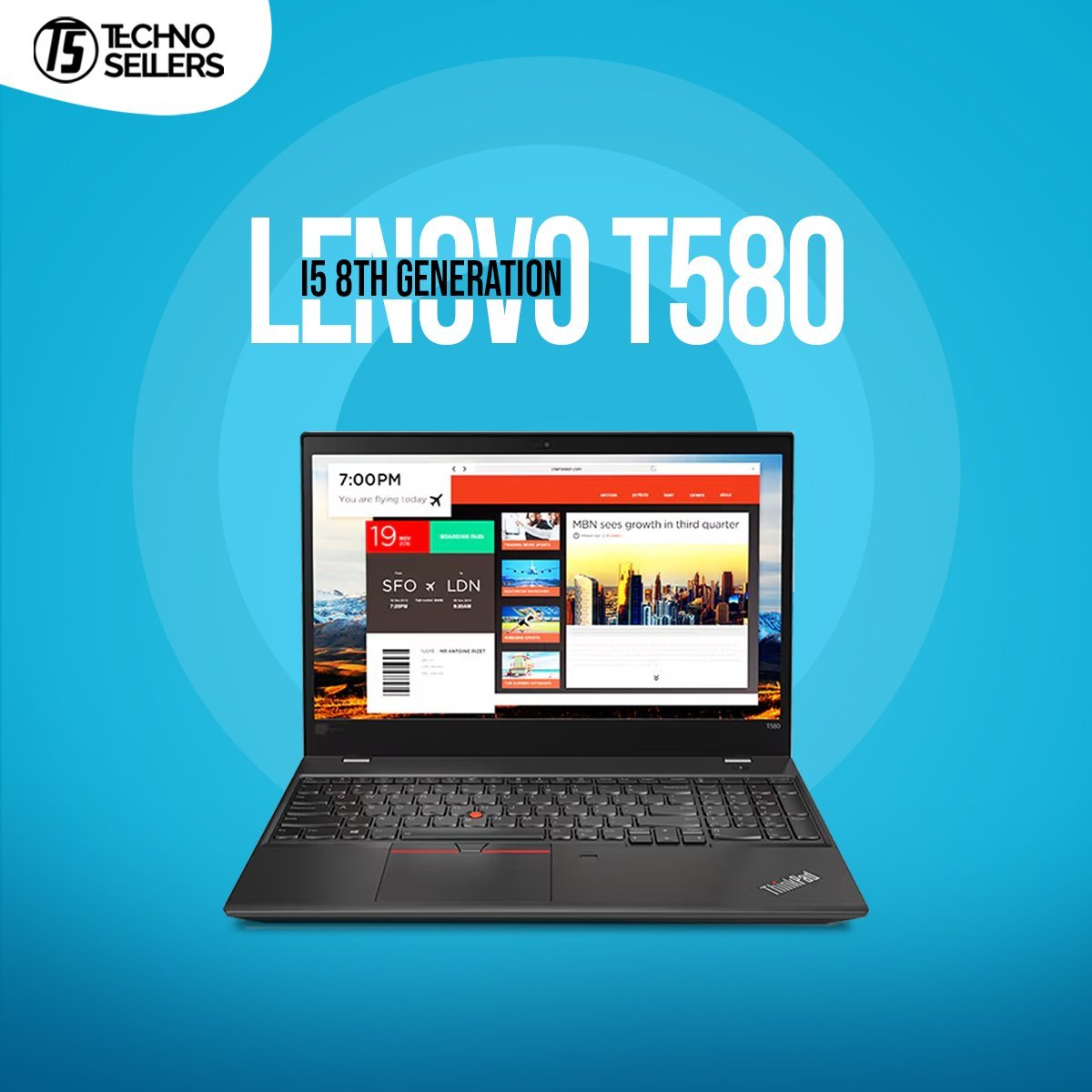 Lenovo T580 ThinkPad | i5 8th Gen | 8GB RAM | 256GB SSD